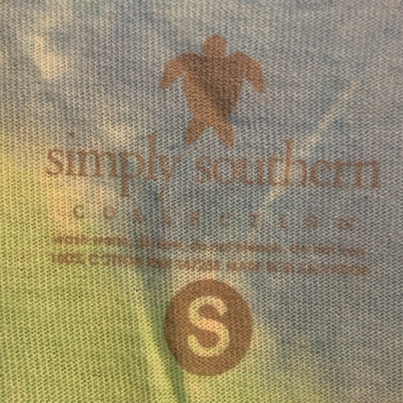 Simply Southern tie-dye long sleeve Save The Turtles T, size small - Picture 5 of 5